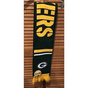 Green Bay Packers NFL Knit Winter Neck Scarf set with 2 GBP Bracelets and Pin!